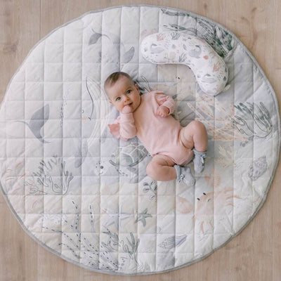Mister Fly Water Resistant Playmat & Tummy Time Pillow - Ocean - Outlet Shop For Kids