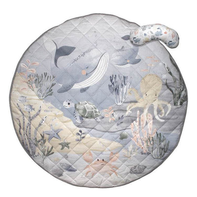 Mister Fly Water Resistant Playmat & Tummy Time Pillow - Ocean - Outlet Shop For Kids