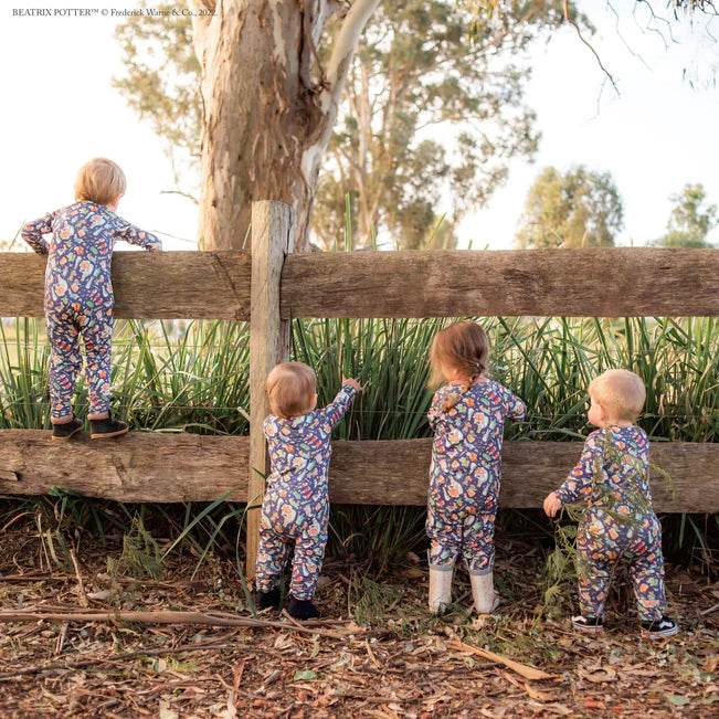 Monarch Bamboo Long Romper Bootysuit - Peter Rabbit Classic - Outlet Shop For Kids