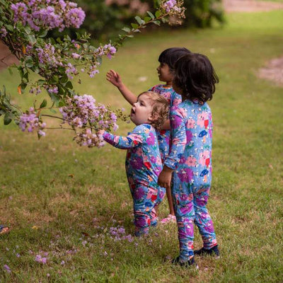 Monarch Bamboo Long Romper Bootysuit - Snoopy In Bloom - Outlet Shop For Kids