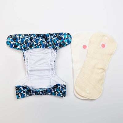 Monarch Classic Reusable Cloth Nappy 2.0 With Snaps - Sea-nery - Outlet Shop For Kids