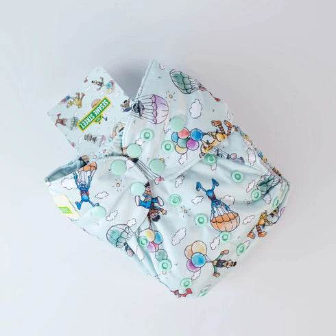 Monarch Classic Reusable Cloth Nappy 2.0 With Snaps - Sesame Street Nostalgia - Outlet Shop For Kids