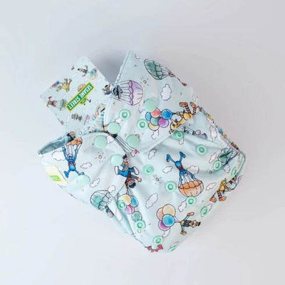 Monarch Classic Reusable Cloth Nappy 2.0 With Snaps - Sesame Street Nostalgia - Outlet Shop For Kids