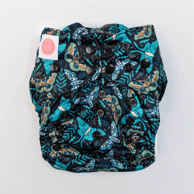 Monarch Classic Reusable Cloth Nappy 2.0 With Snaps - Twilight Flight - Outlet Shop For Kids