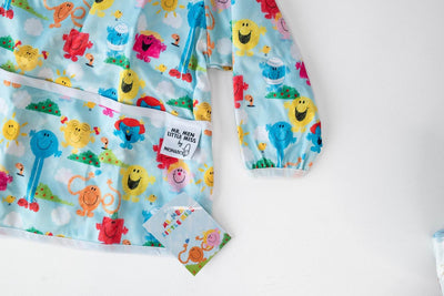 Monarch Licensed Mr. Men Little Miss Smock - Playing With Crayons - Outlet Shop For Kids