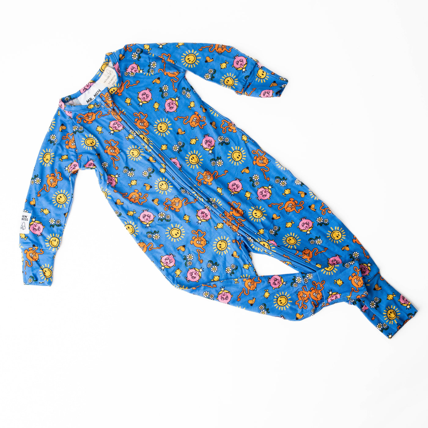 Monarch Long Sleeve Bamboo Zip Bootysuit Licensed Mr. Men Little Miss - Retro - Outlet Shop For Kids