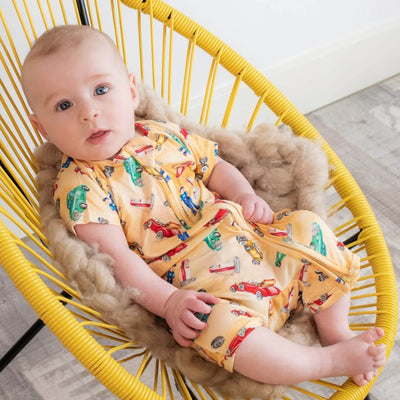 Monarch Short Sleeve Bamboo Zip Bootysuit V3 - Desert Storm - Outlet Shop For Kids