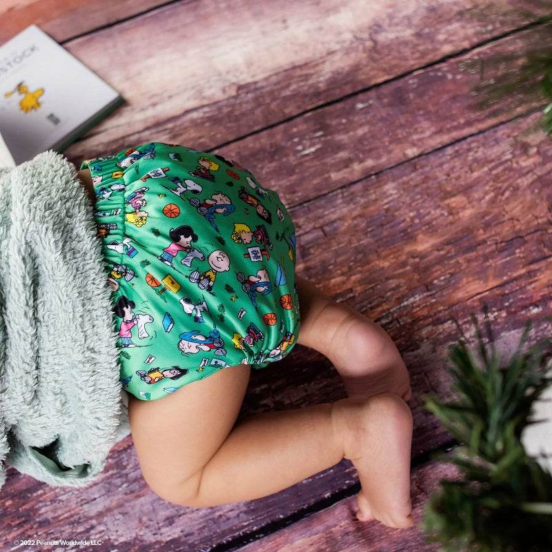 Monarch Ultimate Swim Nappy With Snaps - Snoopy In Green - Outlet Shop For Kids