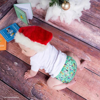 Monarch Ultimate Wipeable Cloth Nappy V3.0 With Hook & Loop - Snoopy Green - Outlet Shop For Kids