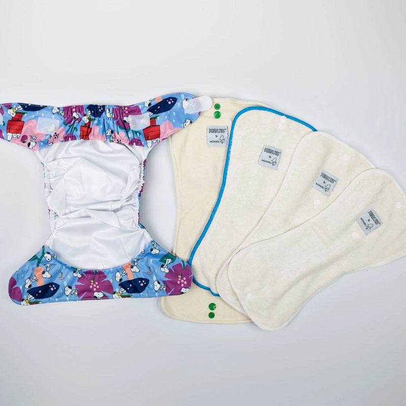 Monarch Ultimate Wipeable Cloth Nappy With Snaps Snoopy In