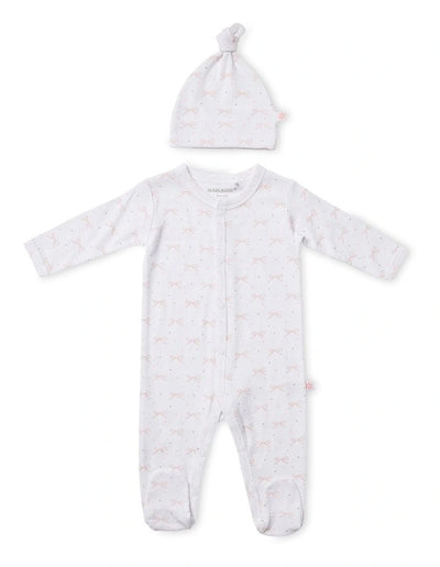 Marquise Studsuit and Beanie 2 Piece Set - Pink Bow Yardage