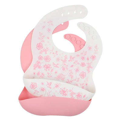 Bebe By Minihaha Floral Print 2 Pack Silicone Bibs