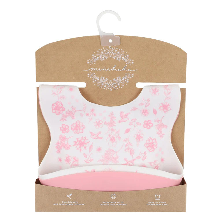 Bebe By Minihaha Floral Print 2 Pack Silicone Bibs