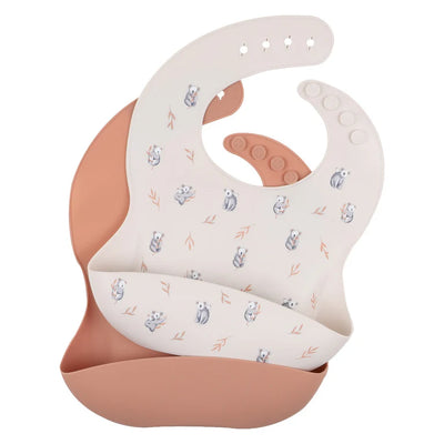 Bebe By Minihaha Koala Print 2 Pack Silicone Bibs