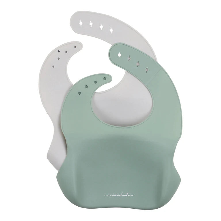 Bebe By Minihaha Zebra Print 2 Pack Silicone Bibs