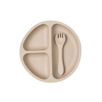 My Little Giggles Silicone Bento Plate - Sand - Outlet Shop For Kids