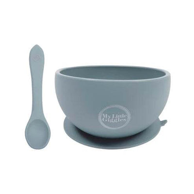 My Little Giggles Silicone Bowl & Spoon Set - Ether - Outlet Shop For Kids