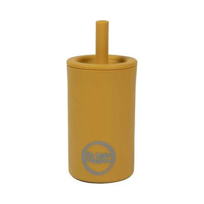 My Little Giggles Silicone Drinking Cup & Straw - Mustard - Outlet Shop For Kids