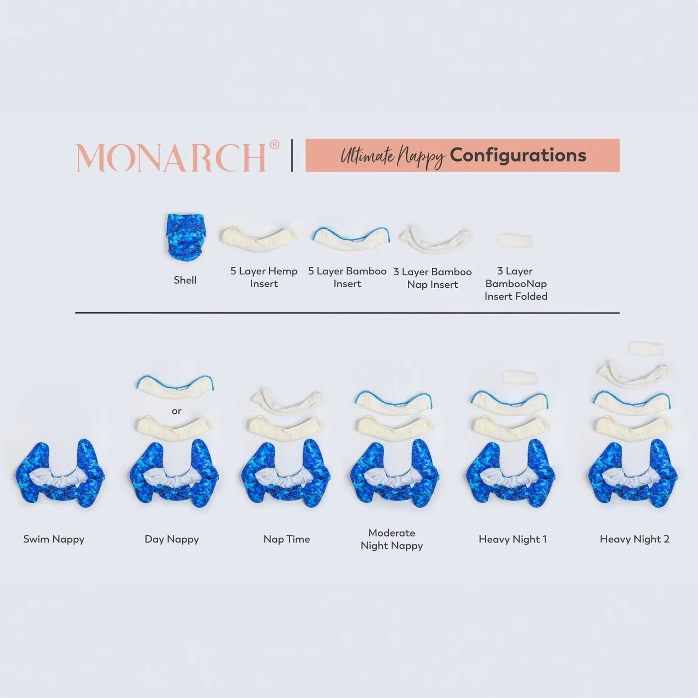 Monarch Ultimate Swim Nappy With Snaps - Twilight Flight