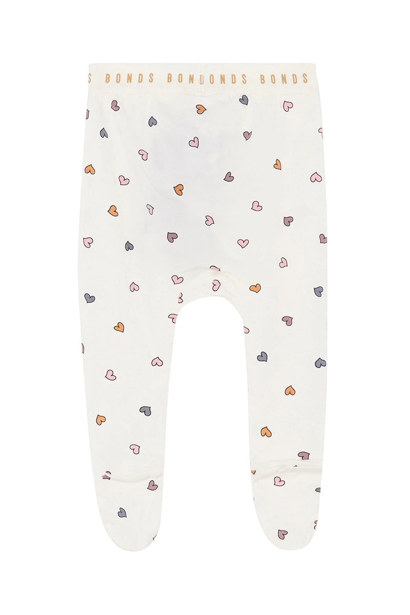 Bonds Newbies Foot Legging - Whispering Heart Marscapone