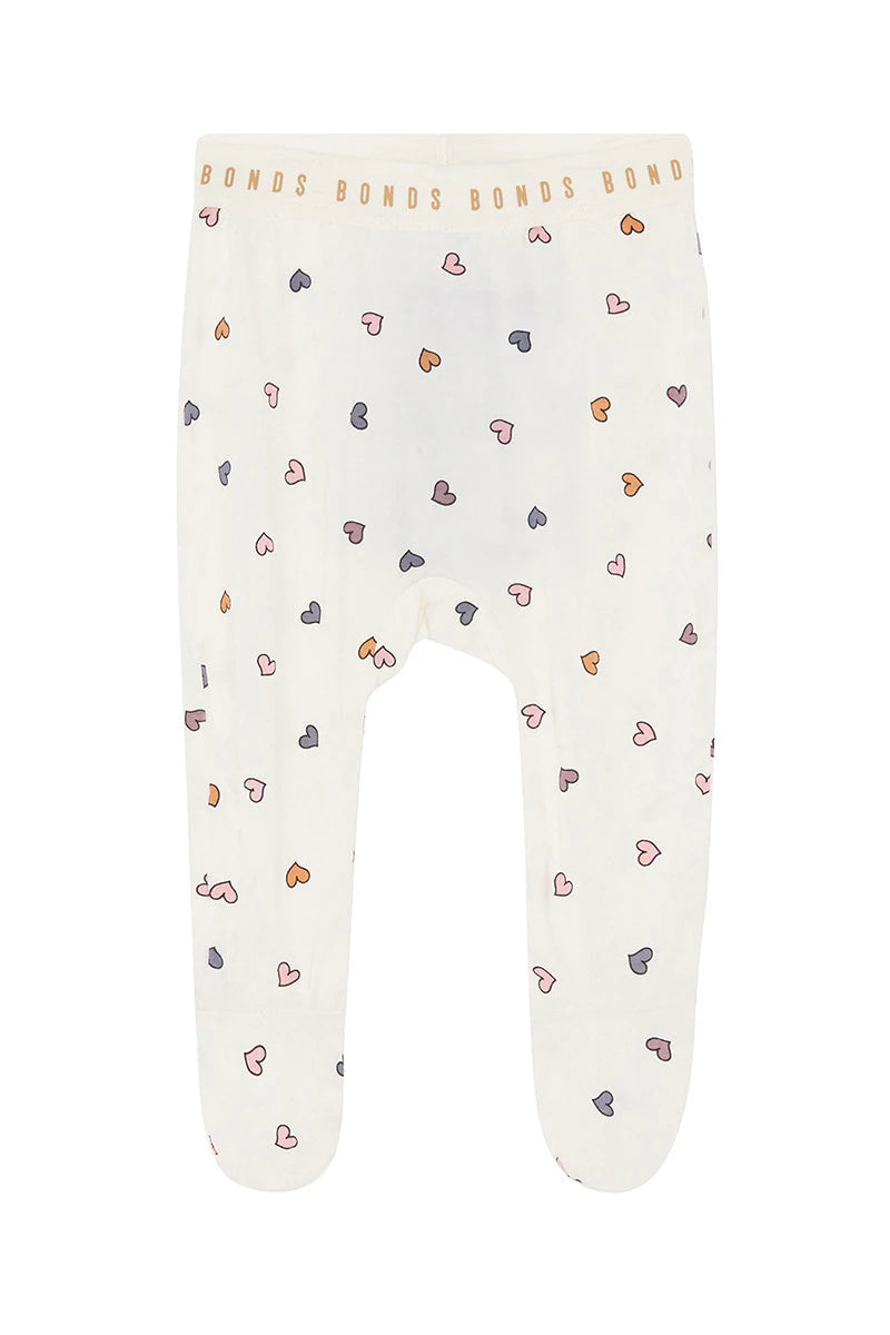 Bonds Newbies Foot Legging - Whispering Heart Marscapone