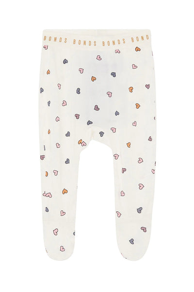 Bonds Newbies Foot Legging - Whispering Heart Marscapone