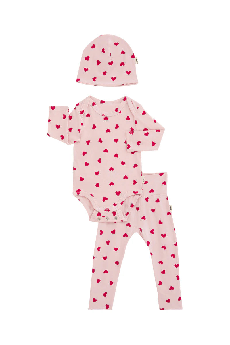 Bonds Newbies Organic Cotton Gift Set - Love Heart Sparkle