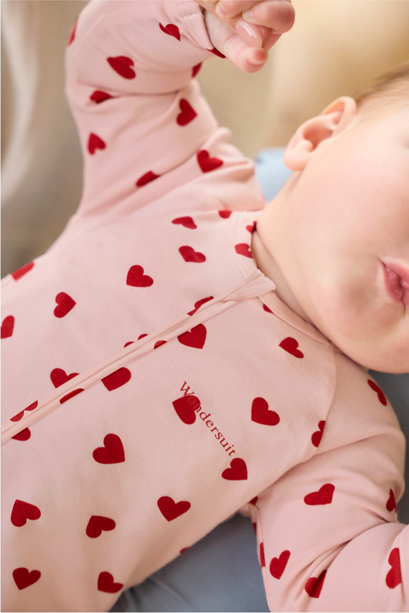 Bonds Newbies Organic Cotton Zippy - Love Heart Sparkle