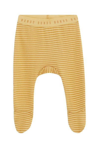 Bonds Newbies Rib Foot Legging - Caramel Kiss / Sweet Caramel