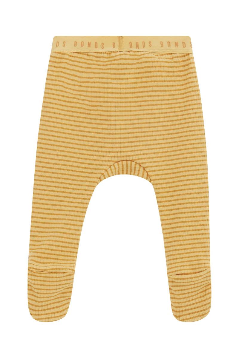 Bonds Newbies Rib Foot Legging - Caramel Kiss / Sweet Caramel