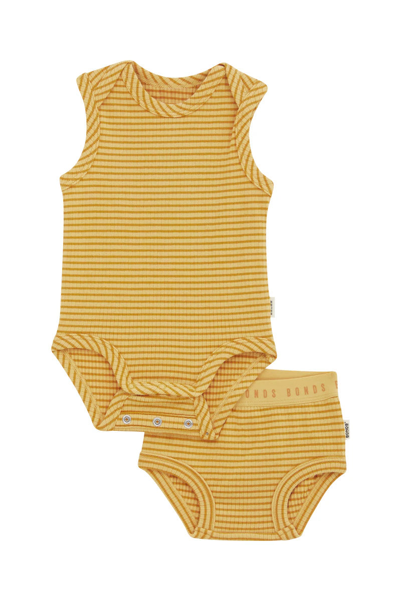 Bonds Newbies Wide Needle Rib 2 Pack - Caramell Kiss / Sweet Caramel