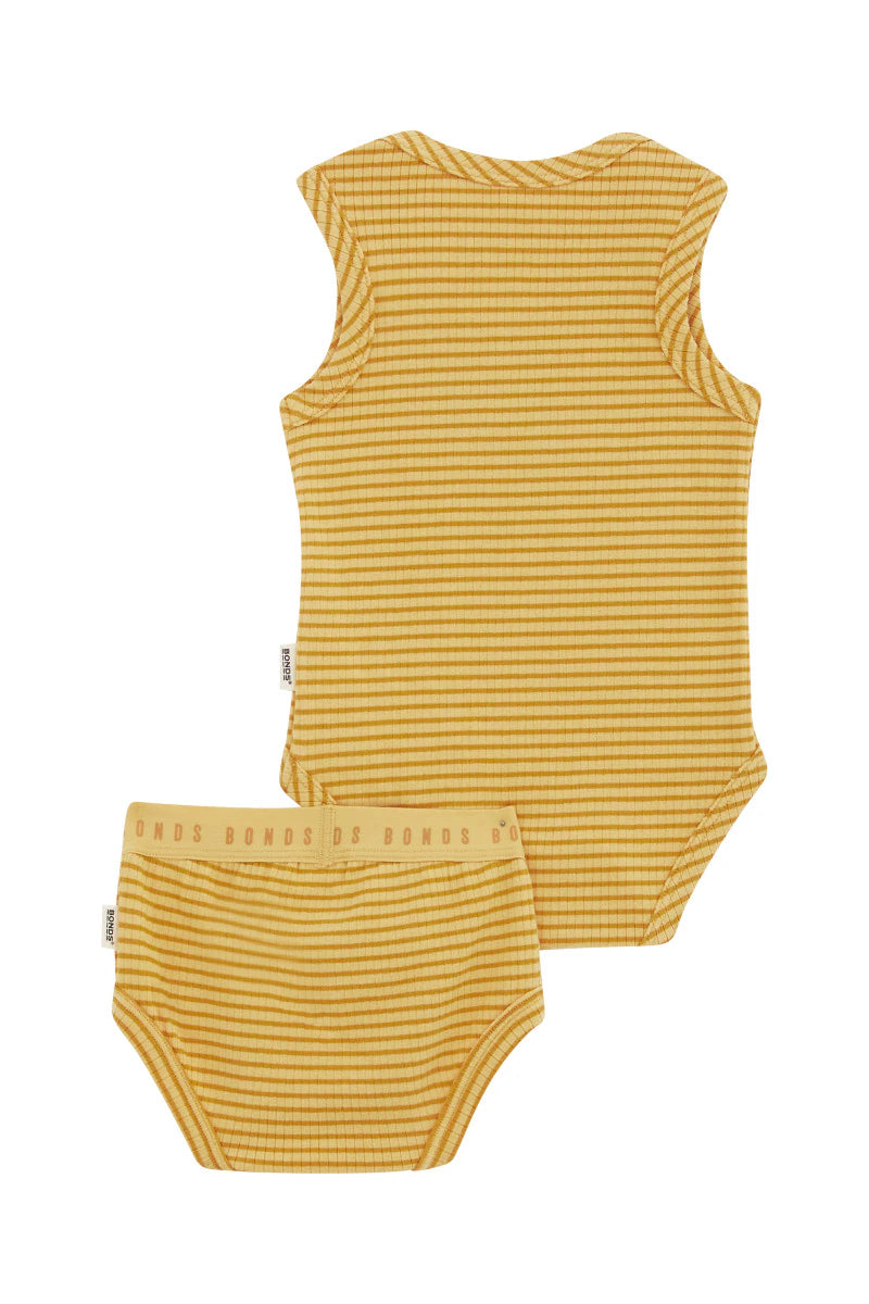 Bonds Newbies Wide Needle Rib 2 Pack - Caramell Kiss / Sweet Caramel