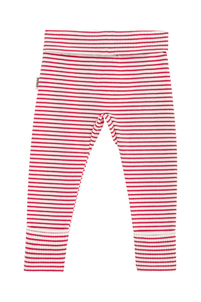 Bonds Newbies Wide Needle Rib Legging - Parisian Red / Marscapone