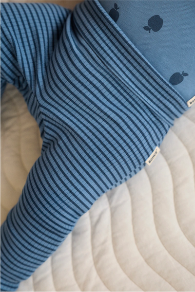 Bonds Newbies Wide Needle Rib Legging - Denim Fade / Bastille Blue