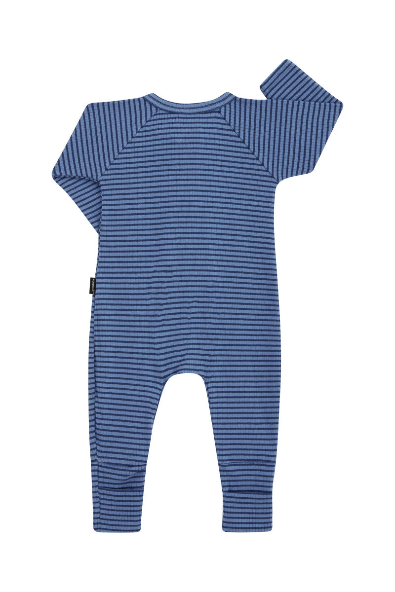 Bonds Newbies Wide Needle Rib Zippy - Denim Fade / Bastille Blue