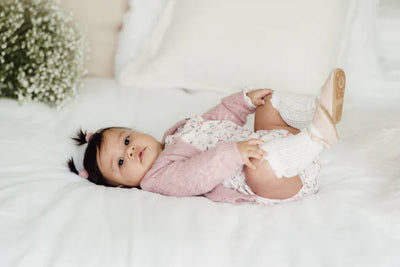 Bebe By Minihaha Noa Long Sleeve Ruffle Bodysuit