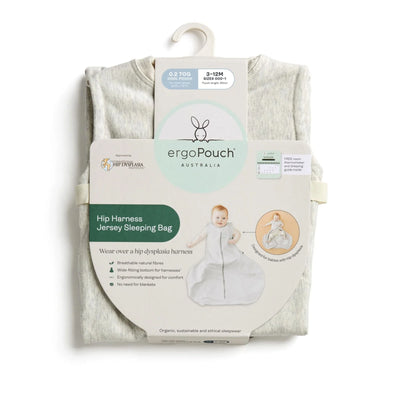 ergoPouch Australia Jersey Hip Harness Sleeping Bag 0.2 TOG - Grey Marle