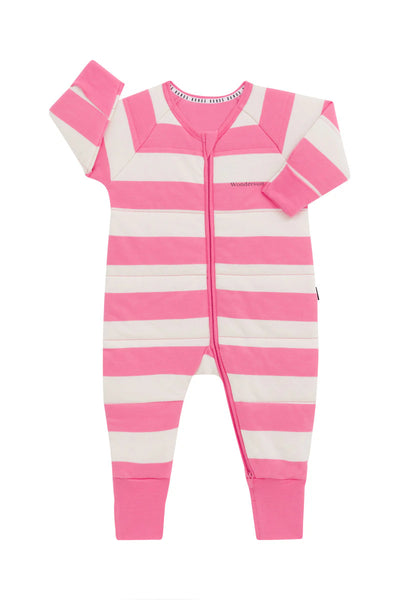 Bonds Padded Zip Wondersuit - Harajuka/Macadamia Stripe