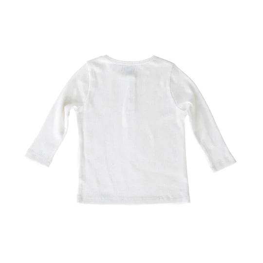 Peggy Halo Henley Tee - White - Outlet Shop For Kids