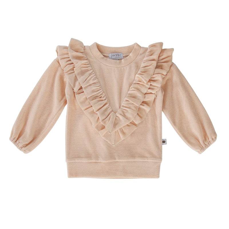 Peggy Verity Velour Top - Ivory - Outlet Shop For Kids