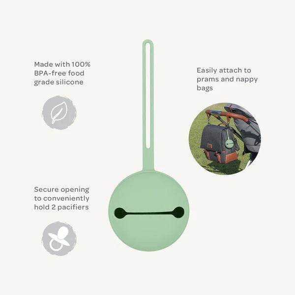 Playground Silicone Pacifier Case - Seafoam Green - Outlet Shop For Kids