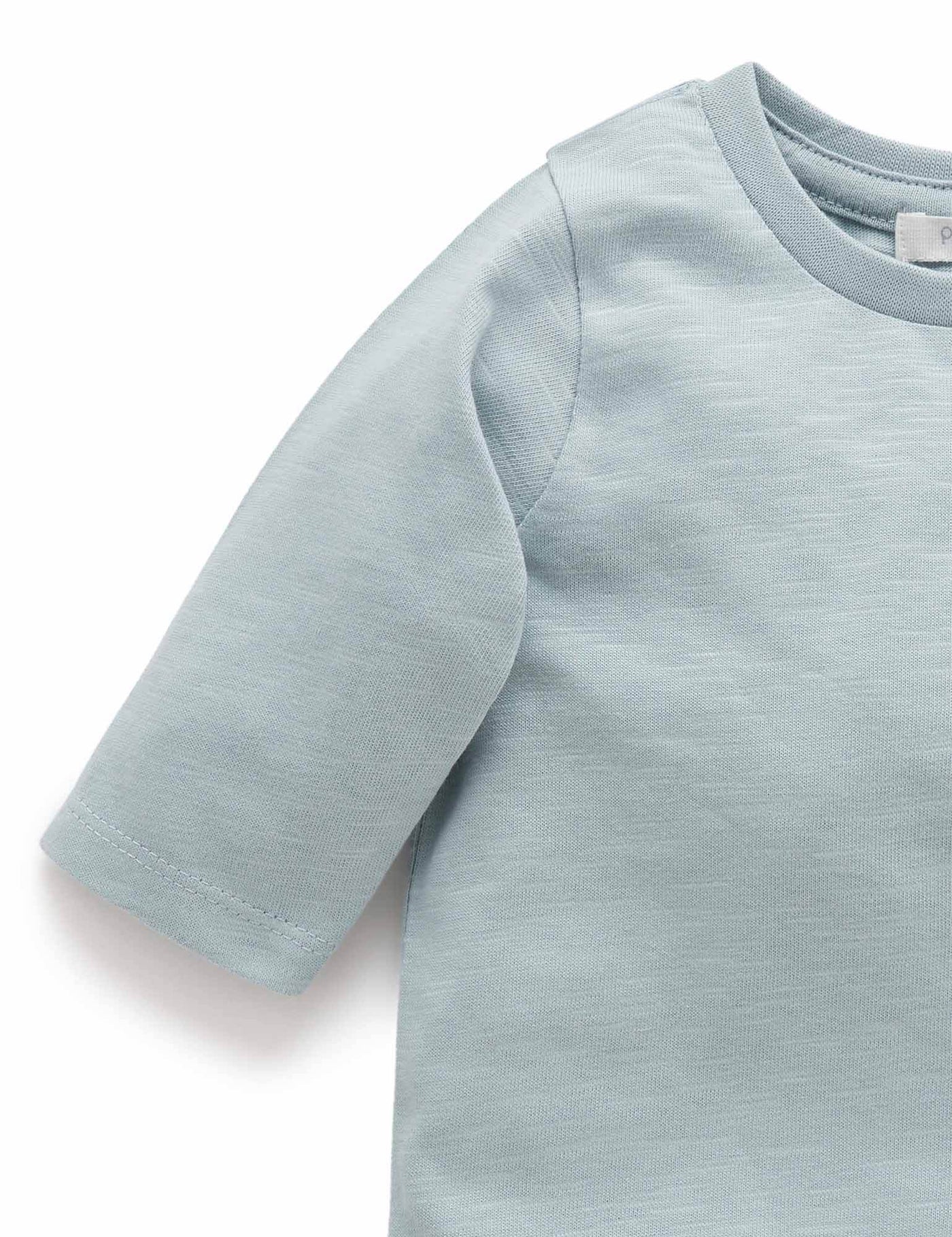 Purebaby Basic Long Sleeve Tee - Fennel - Outlet Shop For Kids
