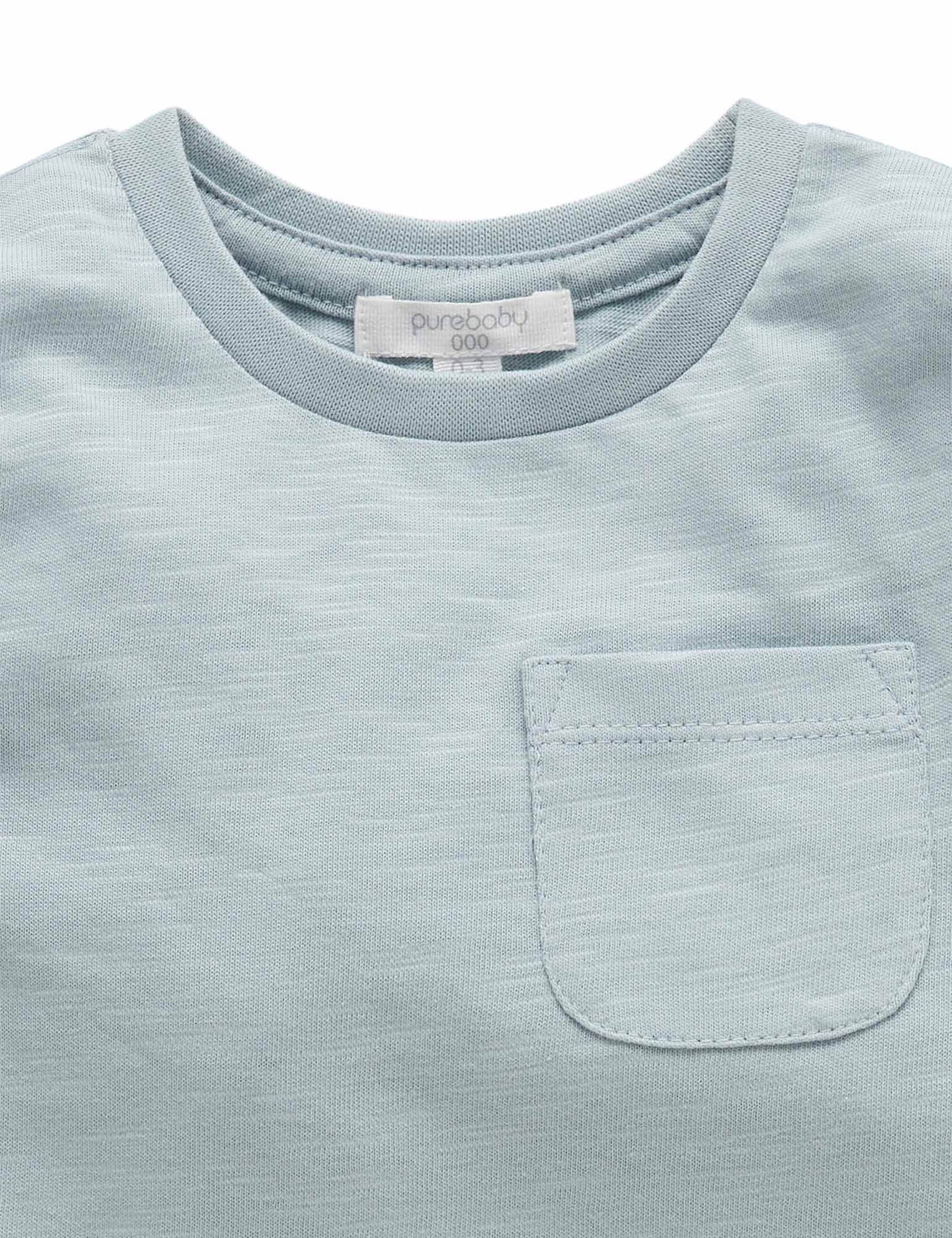 Purebaby Basic Long Sleeve Tee - Fennel - Outlet Shop For Kids