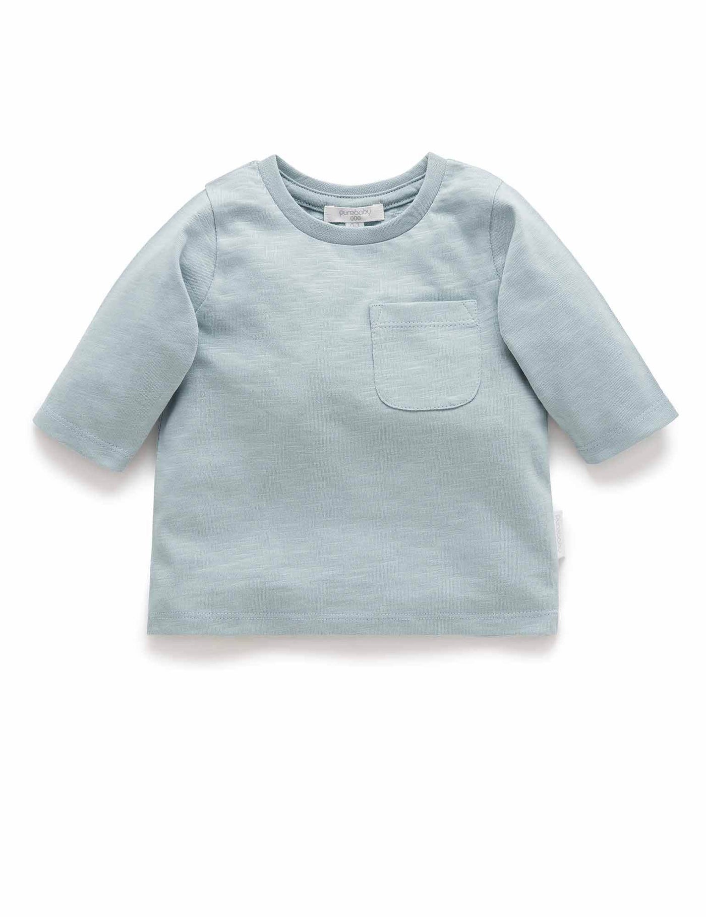 Purebaby Basic Long Sleeve Tee - Fennel - Outlet Shop For Kids