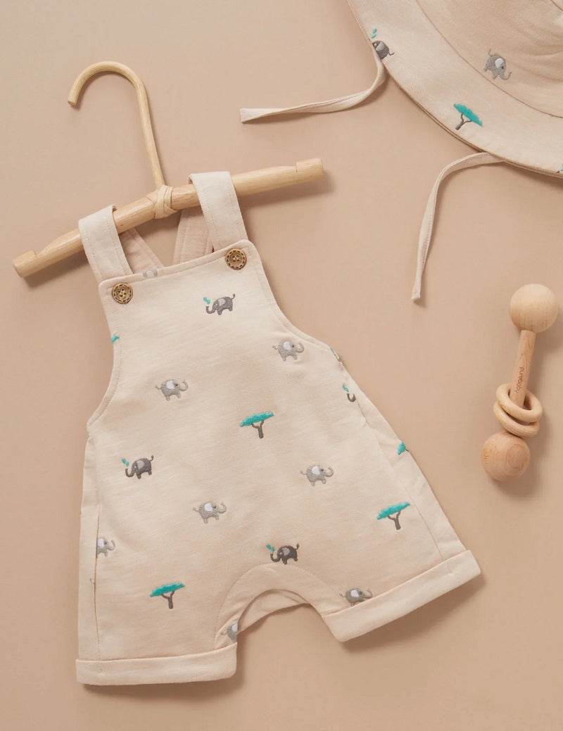 Purebaby Broderie Overall - Elephant Broderie - Outlet Shop For Kids
