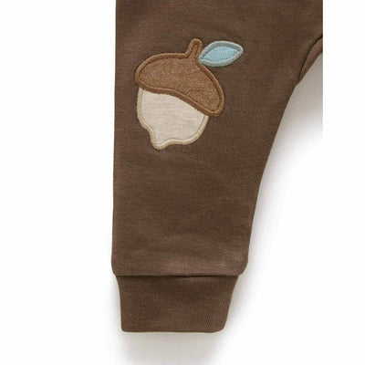 Purebaby Knee Patch Legging - Chocolate - Outlet Shop For Kids