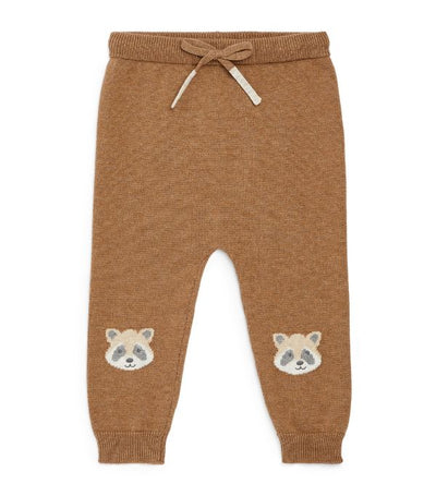 Purebaby Raccoon Knit Leggings - Acorn Melange
