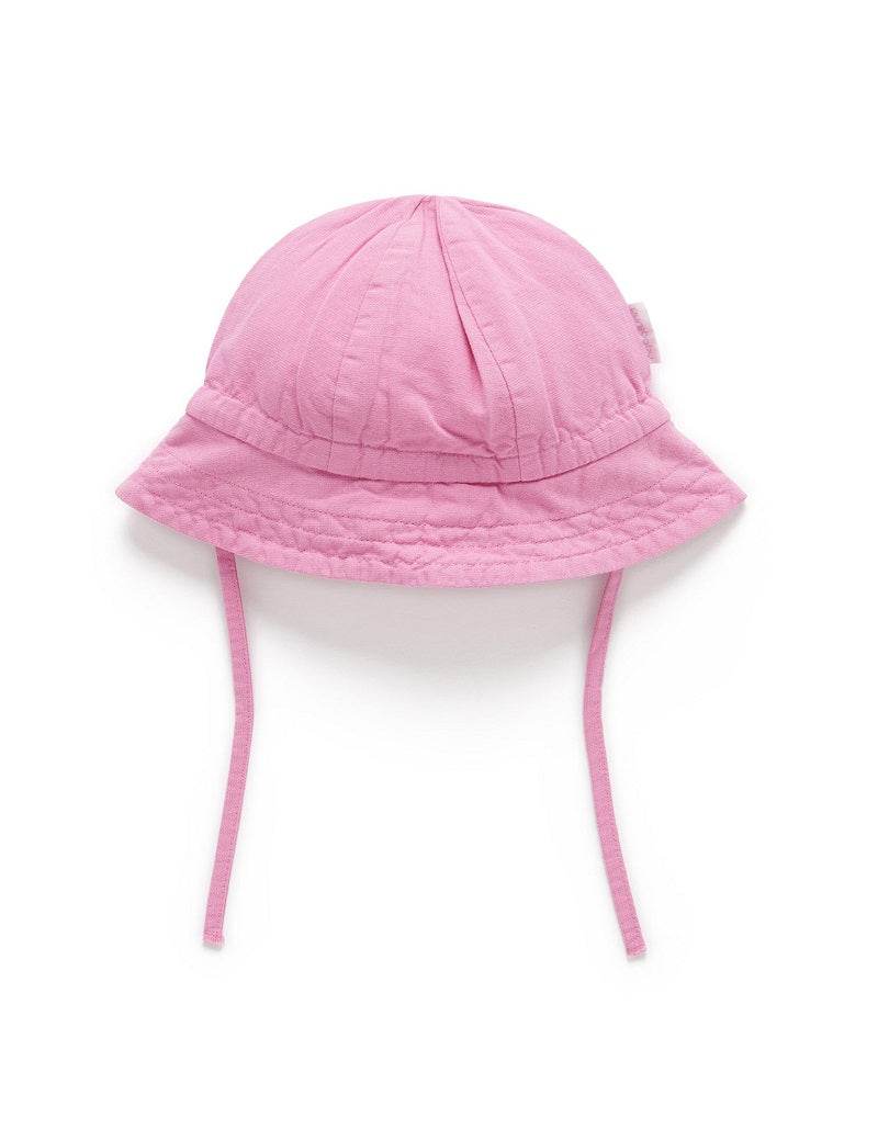 Purebaby Linen Blend Sun Hat - Fig - Outlet Shop For Kids