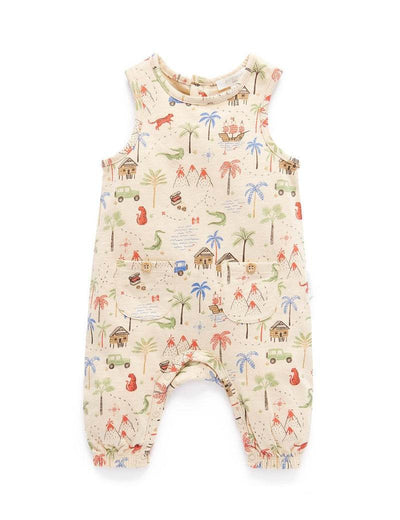 Purebaby Long All in One - Treasure Hunt Print - Outlet Shop For Kids