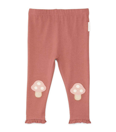 Purebaby Mushroom Leggings - Prune - Outlet Shop For Kids